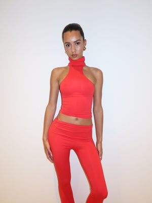 ASYMMETRICAL FLAZE LEGGINGS - PINK