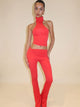 ASYMMETRICAL FLAZE LEGGINGS - PINK