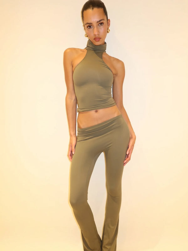 ASYMMETRICAL FLAZE LEGGINGS - PINK