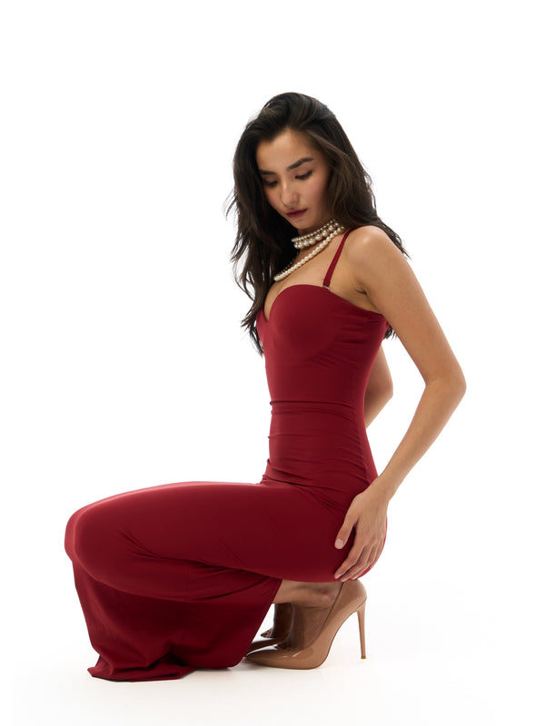 BLACK SHAPED HOURGLASS DRESS