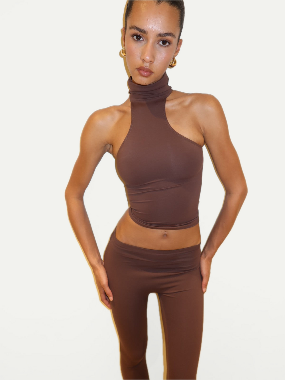 ASYMMETRICAL FLAZE LEGGINGS - PINK