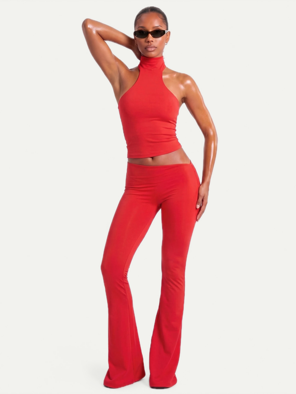ASYMMETRICAL FLAZE LEGGINGS - PINK