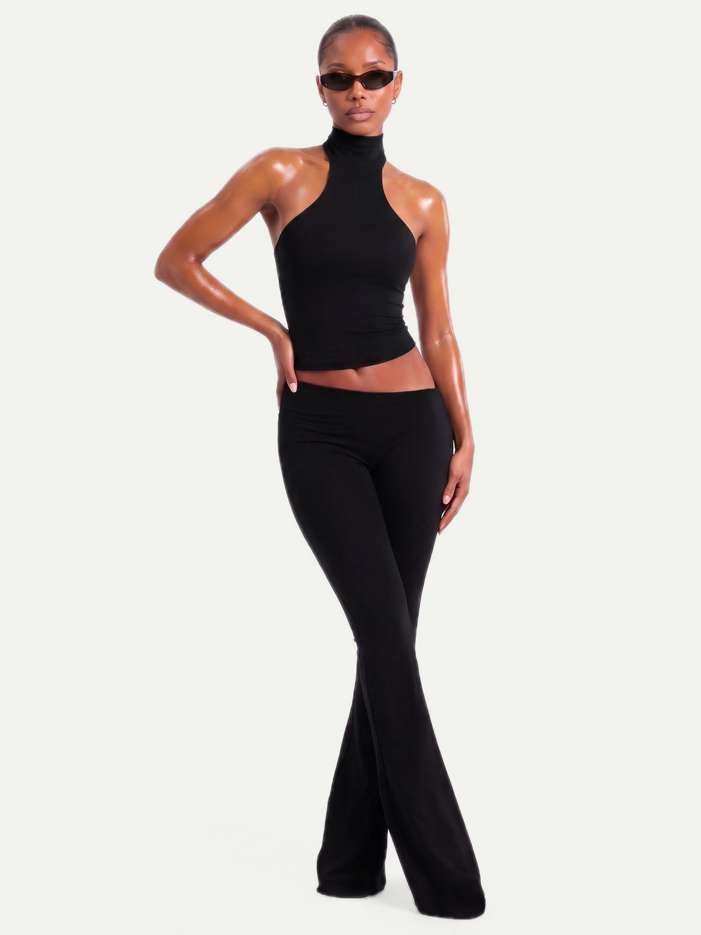 ASYMMETRICAL FLAZE LEGGINGS - PINK