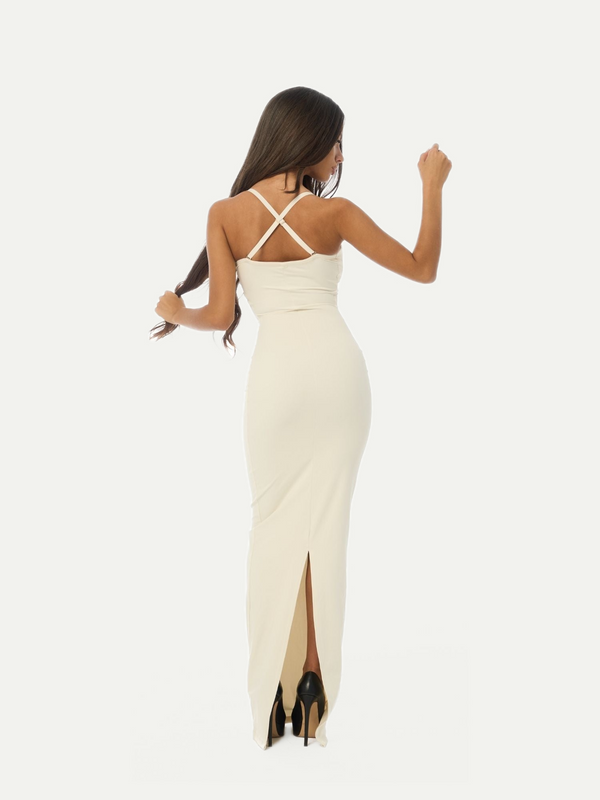 ELEGANT PLUM SHAPED HOURGLASS DRESS