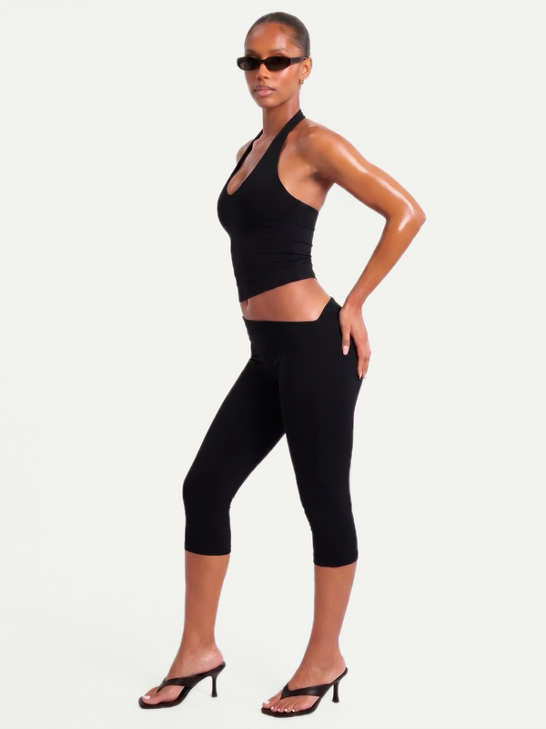 TOP HALTER NOIR