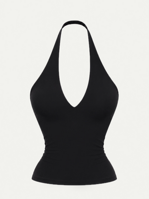 TOP HALTER NOIR
