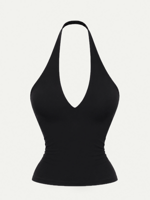 TOP HALTER NOIR