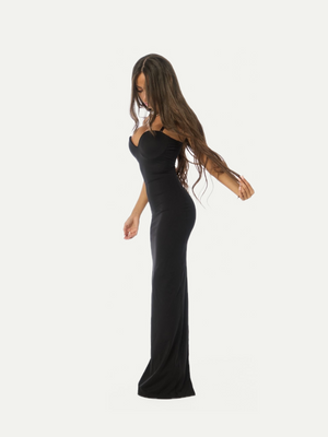 BLACK SHAPED HOURGLASS DRESS